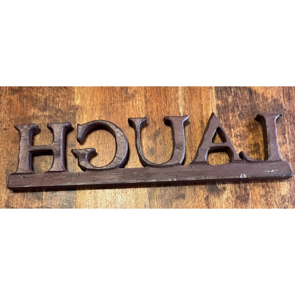 Resin Table Top Laugh Plaque 10 1/2" X 2 1/2" - Picture 3 of 7